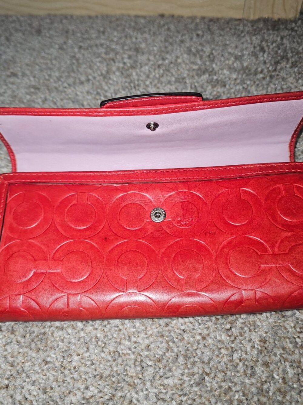 Red Coach Wallet - Picture 7 of 7